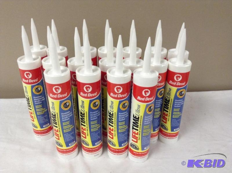 lot 98 image: 18 Tubes Red Devil Lifetime Ultra Sealant