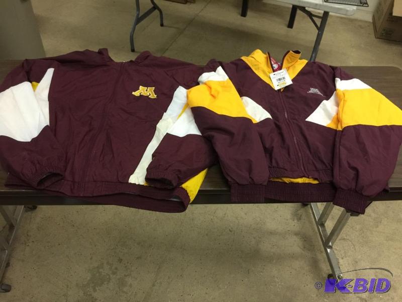Two Minnesota Golden Gophers Windbreaker Jackets