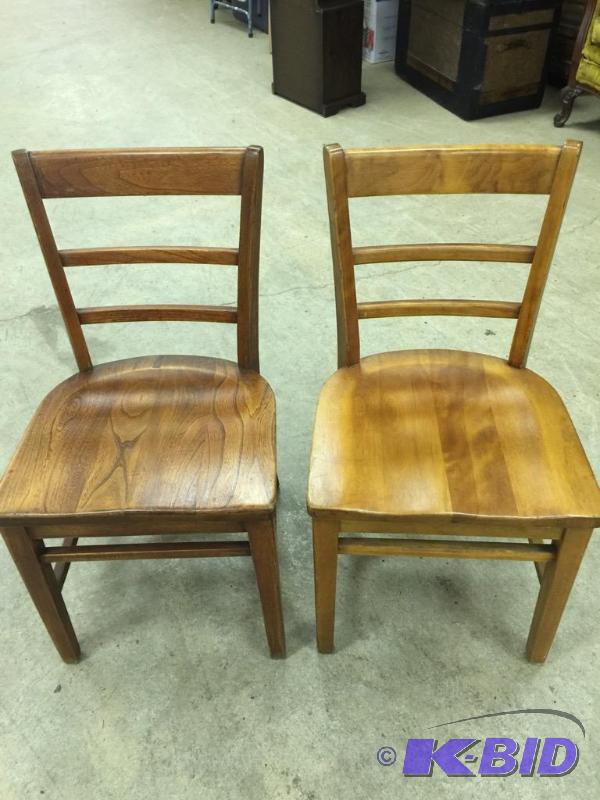 Two Solid Wood Chairs