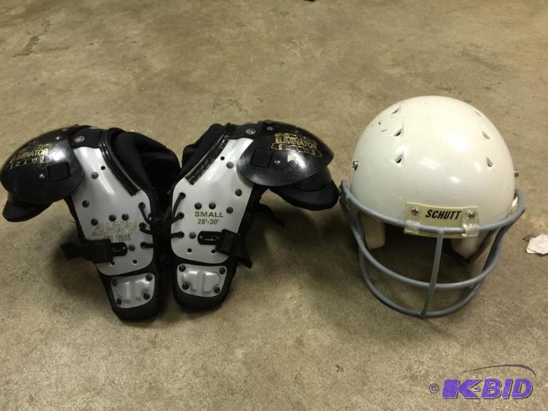 Boys Football Gear - Helmet and Shoulder Pads