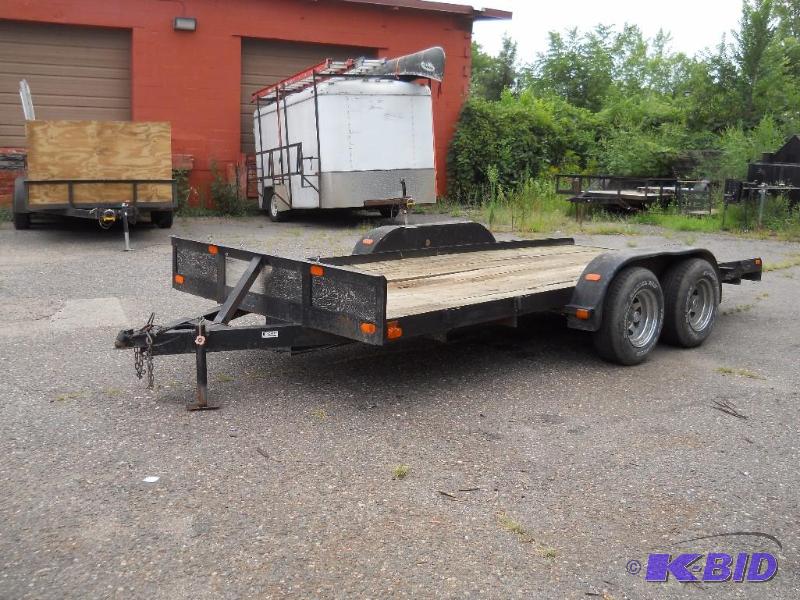 1993 Manu Equipment Trailer. 16 Long x 6.5 Wide. Tandem Axle.