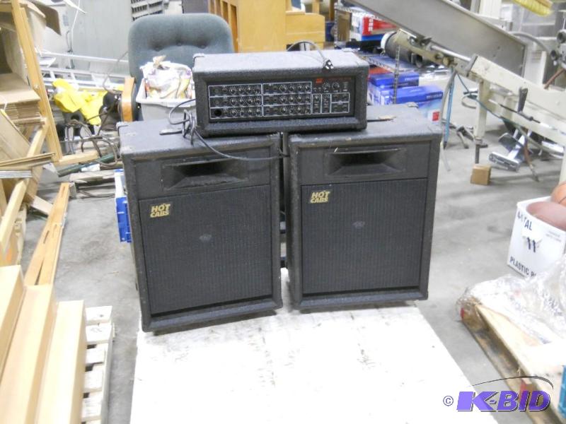lot 28 image: Hot Cabs PA System. Perfect for Bands, Shows, Auctions.