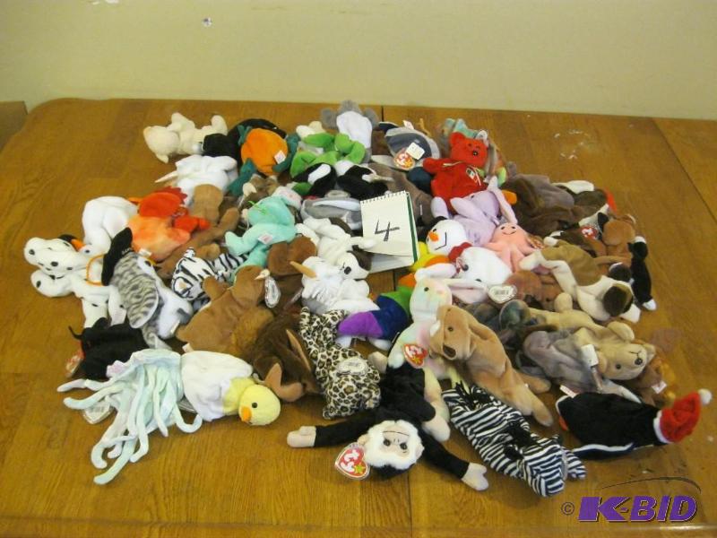 lot 128 image: Lot Of 50 Beanie Babies Lots Of Old Ones All ...