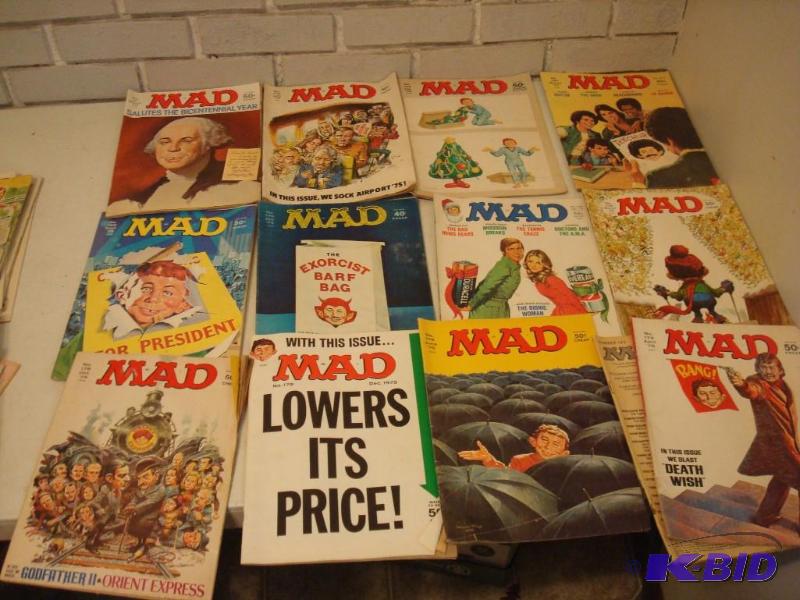 lot 133 image: Lot Of Vintage Mad Magazines 1970s. Have Wea...
