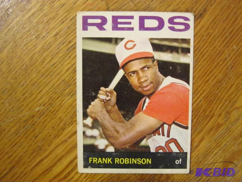 lot 138 image: 1960s Topps Frank Robinson Card. Has Wear.&n...