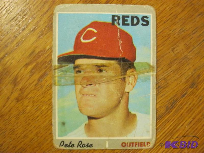 lot 142 image: Topps 1970 Pete Rose Baseball Card. Lots Of W...