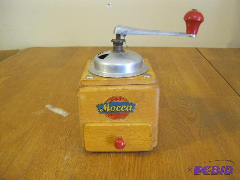 lot 19 image: Vintage Wood Coffee Grinder...