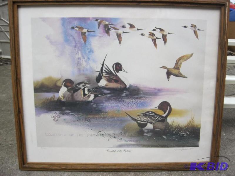 lot 196 image: Framed Duck Picture Numbered Print By&nbspDo...