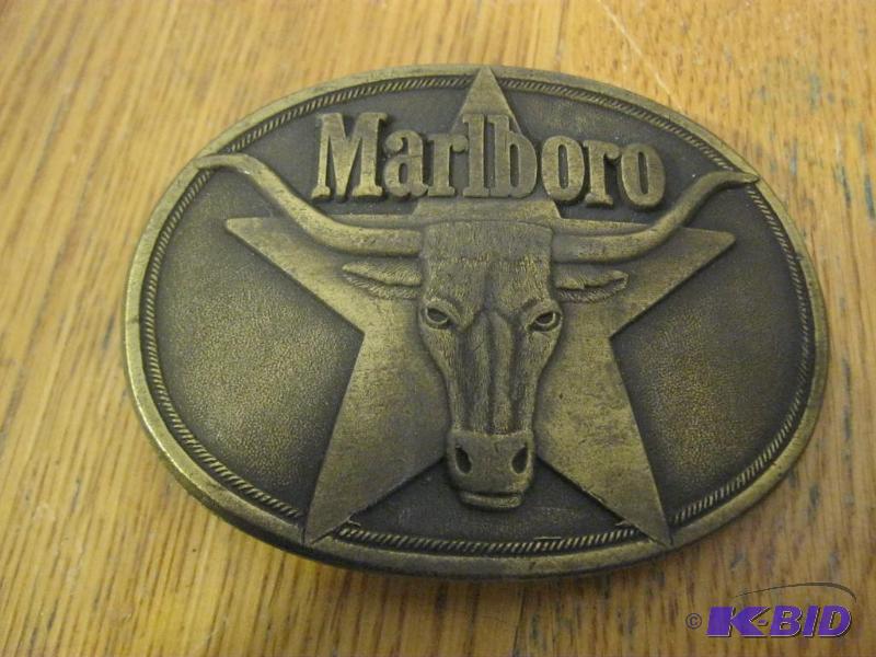 lot 208 image: Marlboro Brass Belt Buckle...