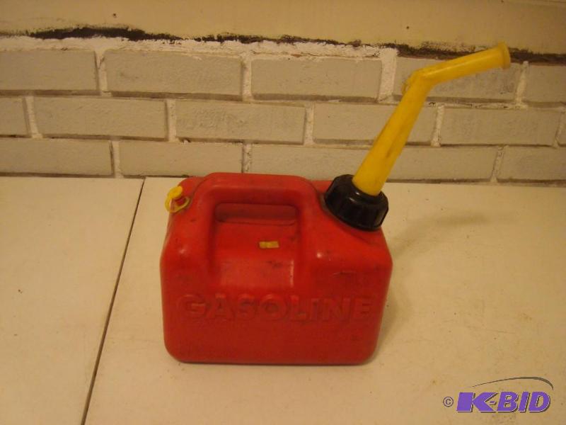 lot 238 image: Plastic 1 Gallon Gas Can...
