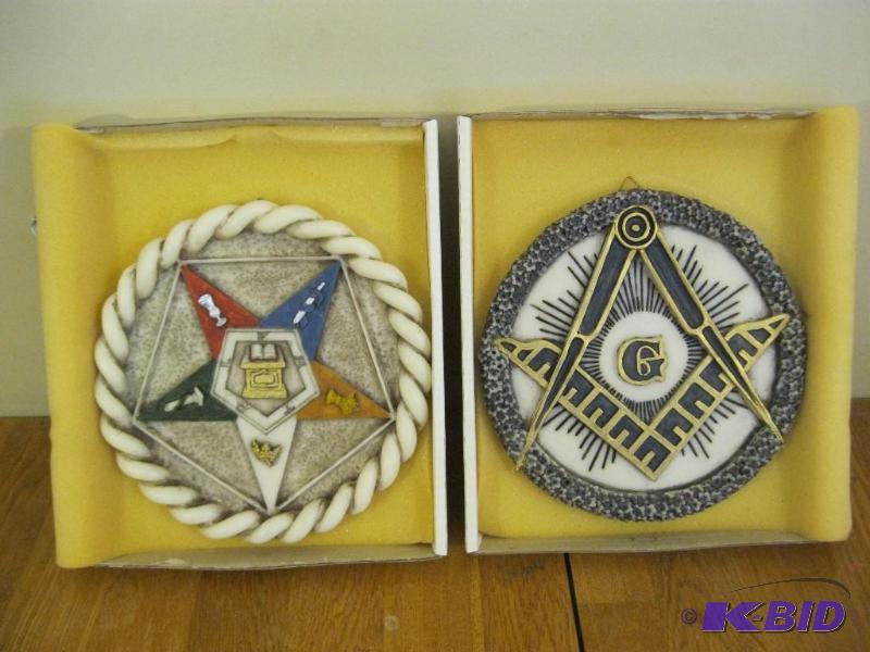 lot 26 image: Vintage Masonic Decor. Made Of Wax. ...