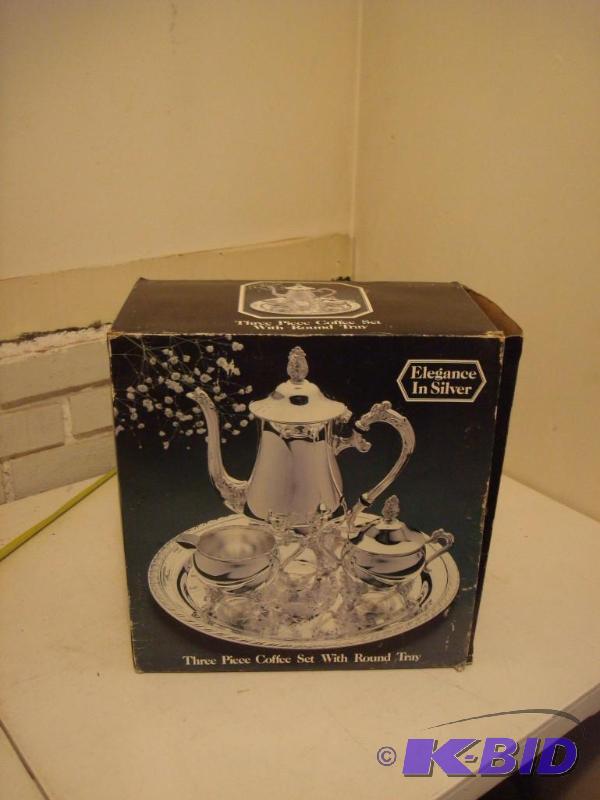 lot 268 image: New Metal Coffee Pot Set...