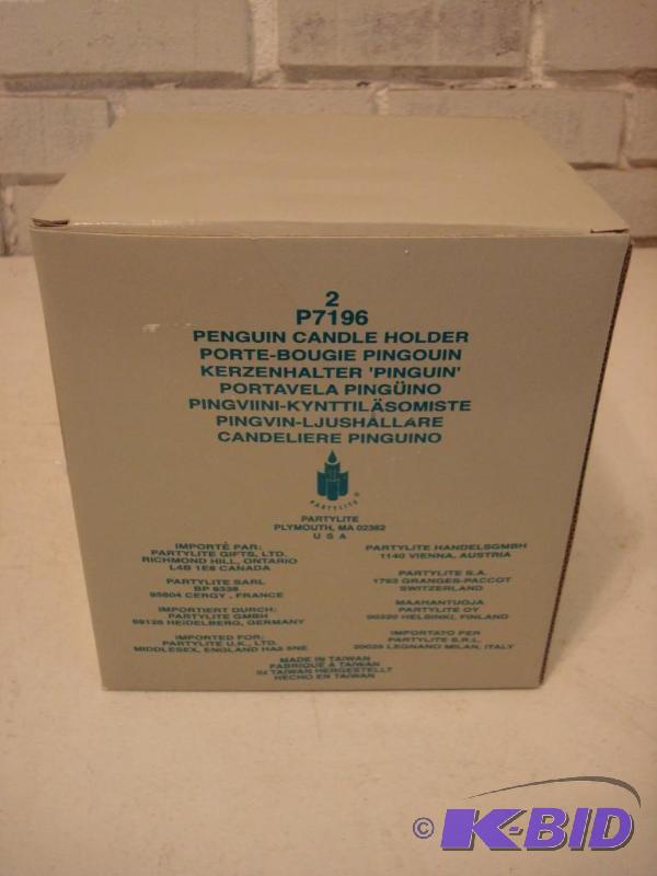 lot 285 image: New Partylite Penguin Candle Holder P7196...