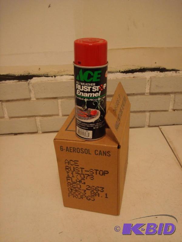 lot 292 image: Box Of Six New Rust Stop Cans...