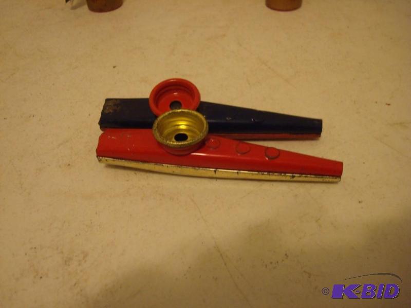 lot 40 image: Pair Of Vintage Metal Kazoos ...