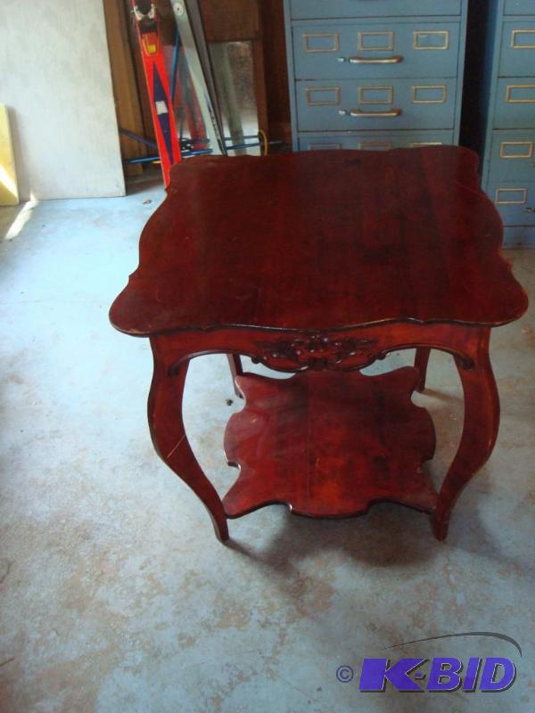 lot 57 image: Very Old Wood End Table....