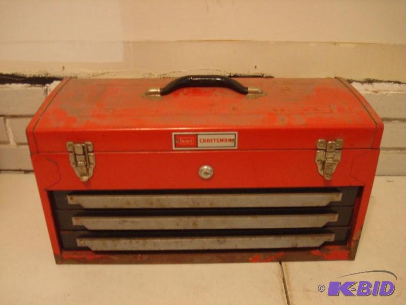 lot 83 image: Craftsman Tool Box With Misc. Hardware And To...