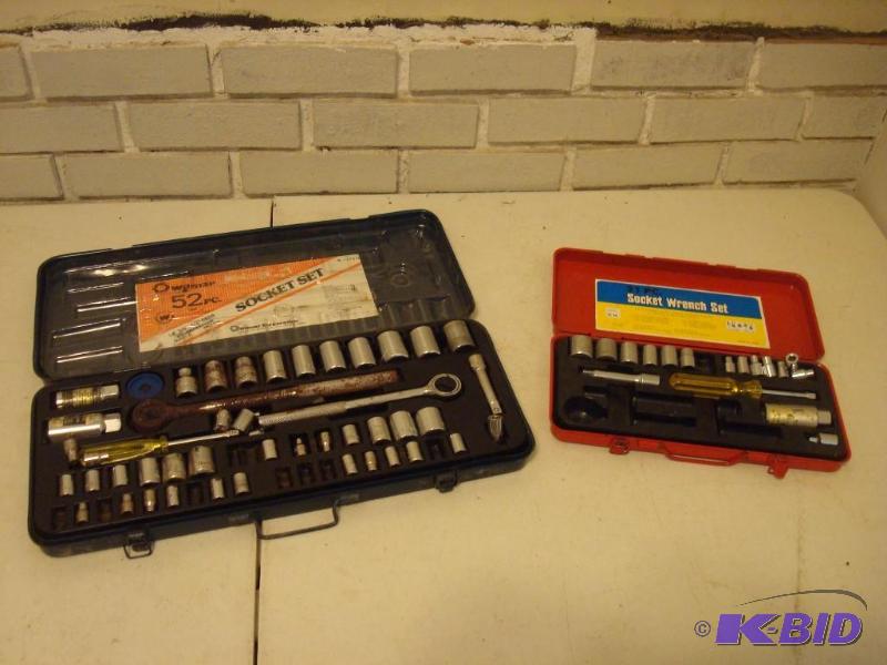 lot 99 image: Lot Of Sockets And Drives In Metal Boxes....