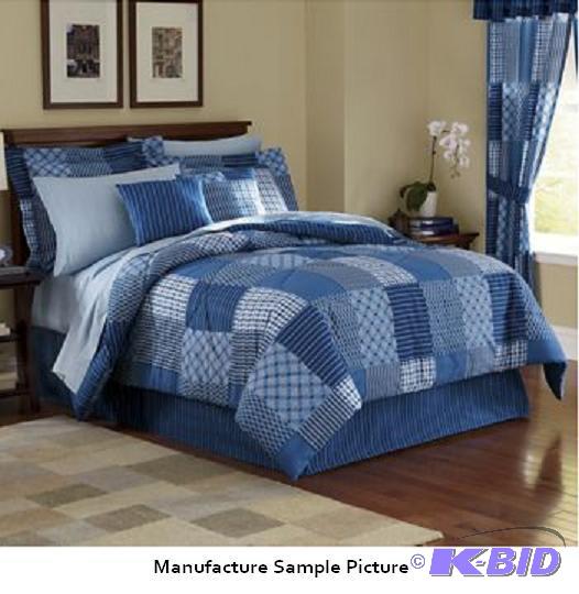 Ellington Blue Comforter - King -&nbspQuilte...