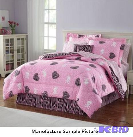 Pink Skulls Bed In A Bag Set - Full - She is ...
