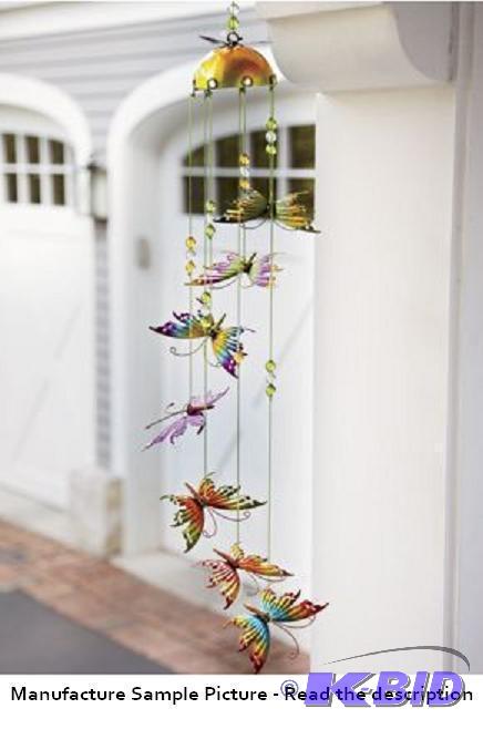 Butterfly Windchime - Multicolored butterflie...