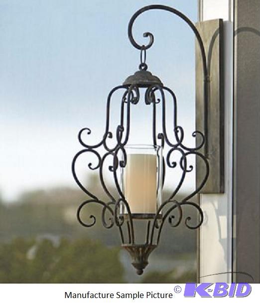 Wall Mount Candle Lantern -&nbspOrnate, scro...