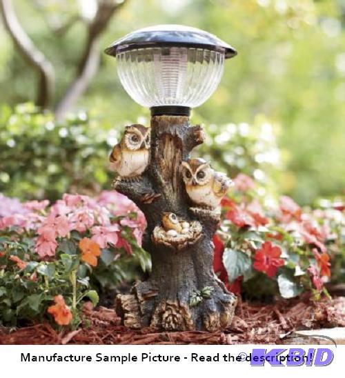 lot 23 image: Owl Solar Light -&nbspOwl Family Solar Light...
