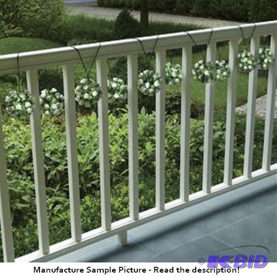 lot 47 image: 10 Piece White Floral Topiary Set - Garden-pa...