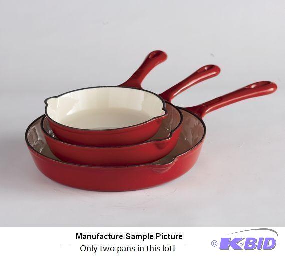 lot 56 image: Two&nbspPiece Ginnys Cast Iron Skillet Set -...