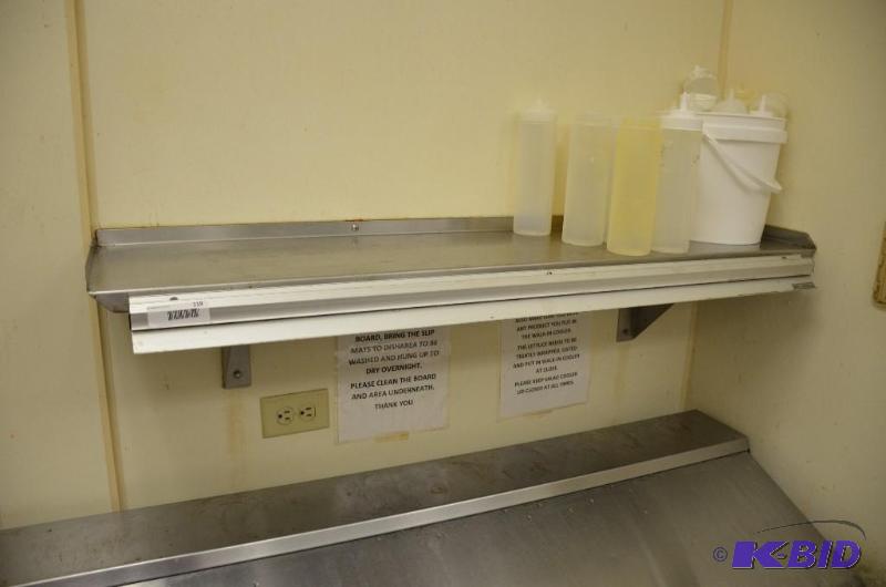 lot 119 image: Stainless Steel Shelf with Check MinderHolde...