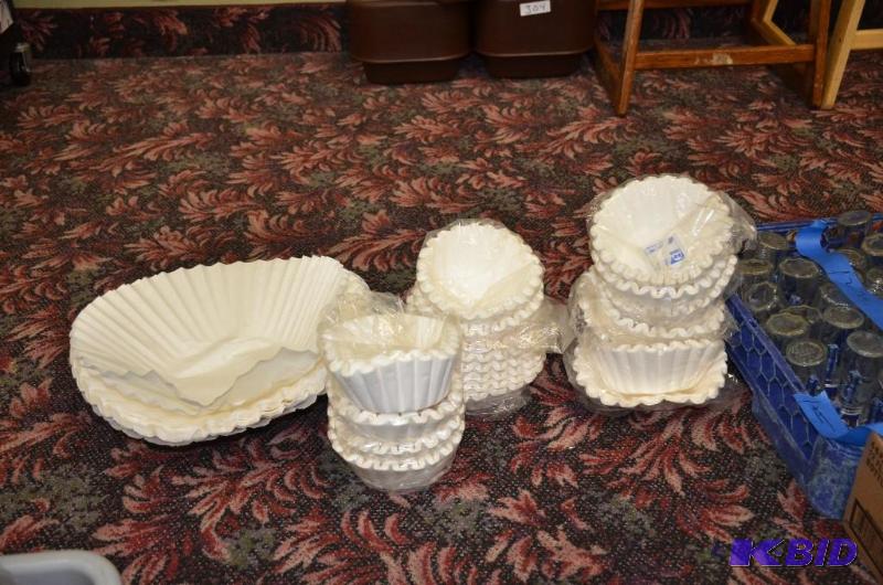 lot 120 image: Lot of Coffee Filters, Miscellaneous sizes. M...