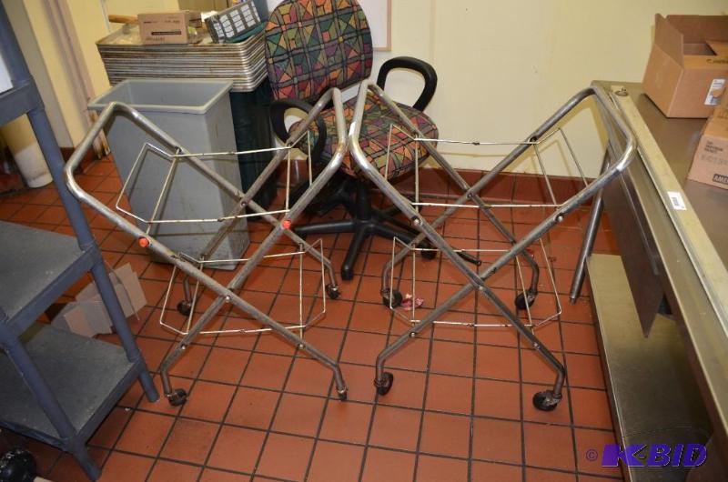 lot 127 image: Chafing Servers on wheels, Measures approx 19...