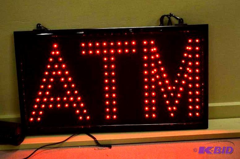 lot 130 image: Lighted ATM Sign front window measures approx...