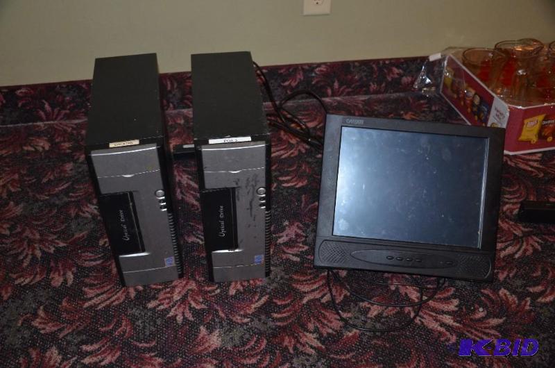lot 132 image: POS System GVision Monitor and 2 Optical Driv...