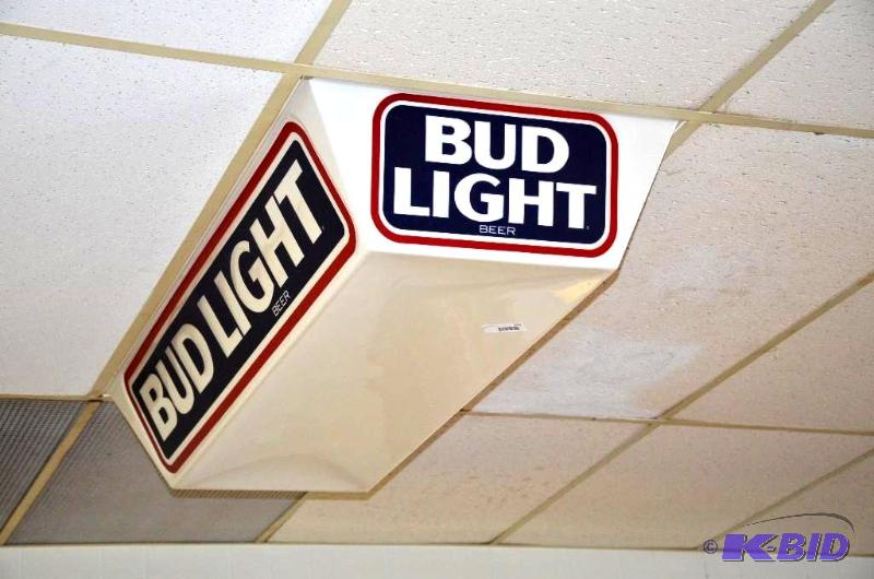 lot 133 image: Bud Light Light Fixture. Bring your own tools...