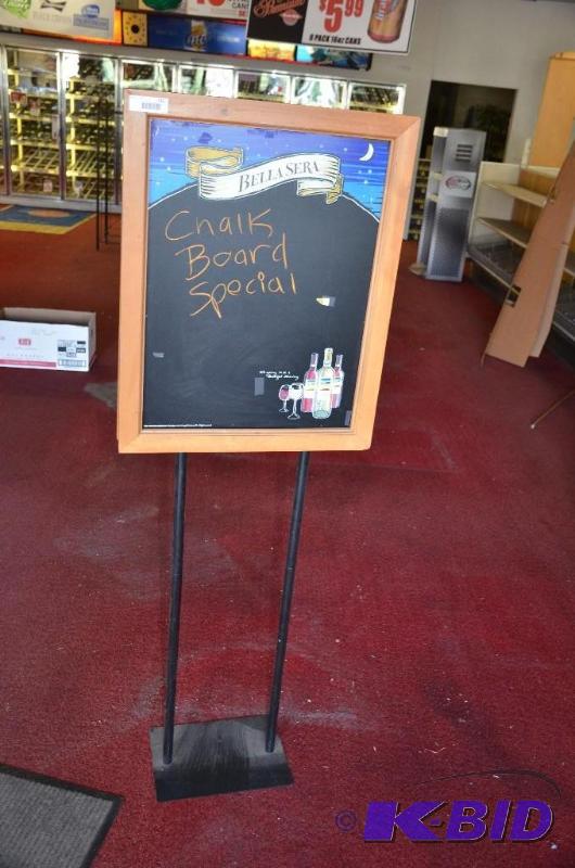 lot 141 image: Free Standing Chalk Board with Bella Sera Log...