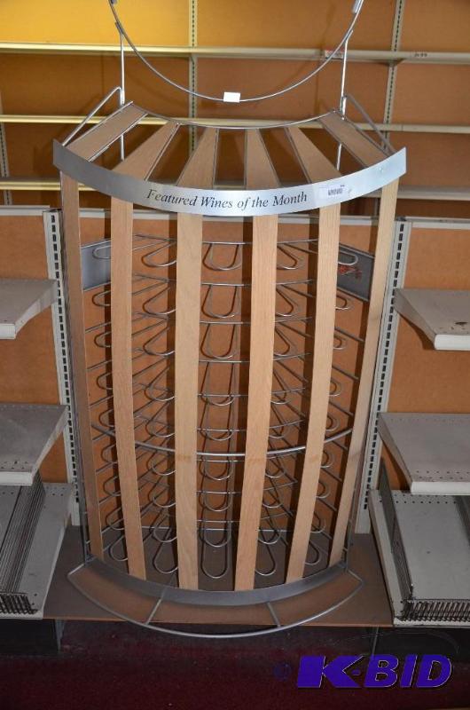 lot 144 image: Bottle Display Rack - reads Featured Wines of...