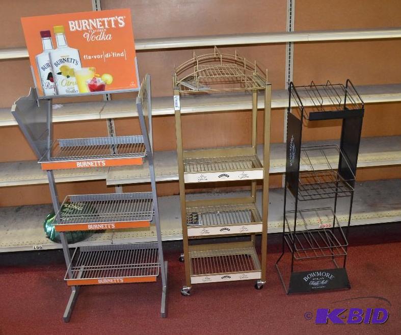 lot 147 image: 3 wire Display Racks, Metal, gray, bold and b...