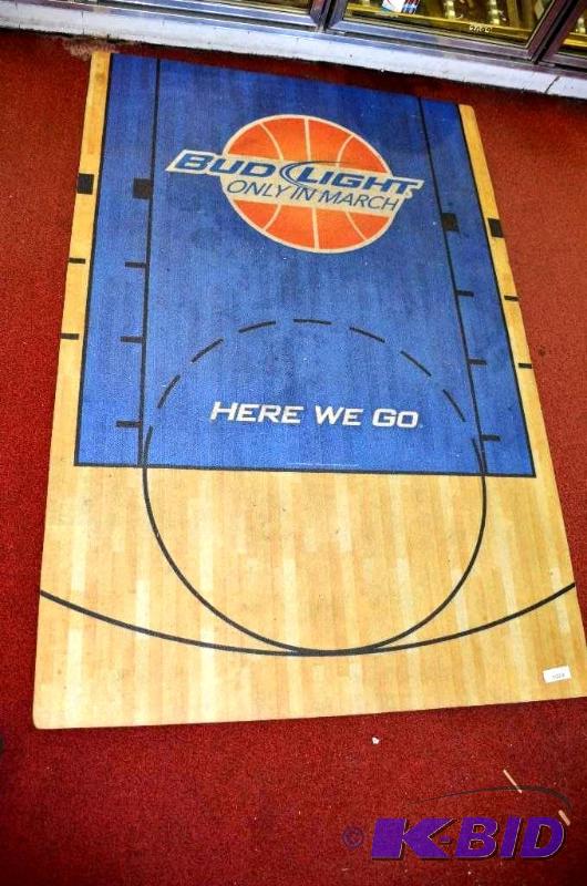 lot 153 image: March Madness Advertising Floormat for Bud Li...