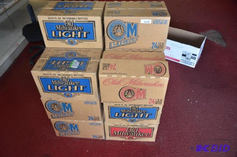 lot 158 image: Lot of 14 Boxes of Old Milwaukee Beer Bottles...