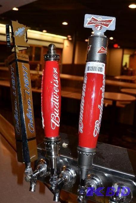 lot 16 image: 3 Beer Taps Michelob Golden Light, 2 Budweis...