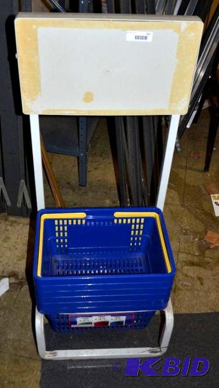 lot 167 image: Shopping Baskets with Rack. 15&quotx19"...