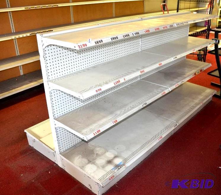 lot 173 image: White Display Shelfs - two sided.&nbsp96x50...
