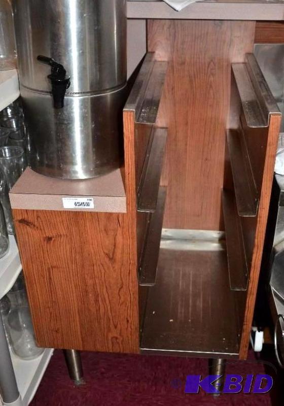 lot 196 image: Wood storage with area for trays . 22&quotx2...