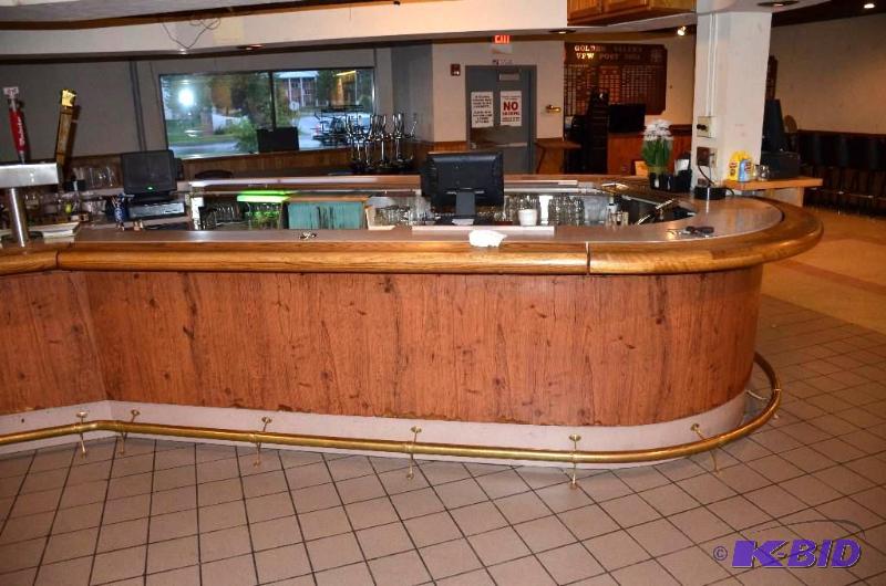 lot 2 image: Beautiful Solid Wood Bar top & Counter wi...