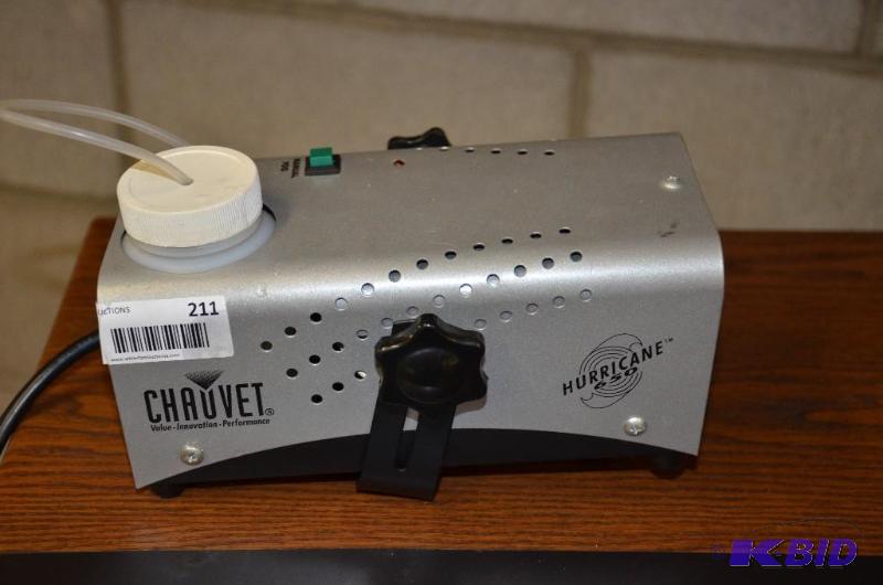 lot 211 image: Chauvet Hurricane 650 Fogger. Model F -650...