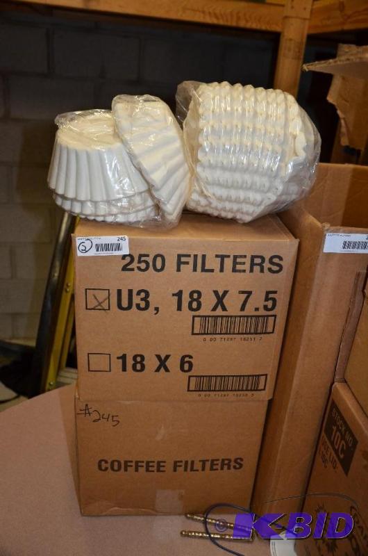 lot 245 image: Coffee Filters 18 x 7.5 inches. More Filters ...