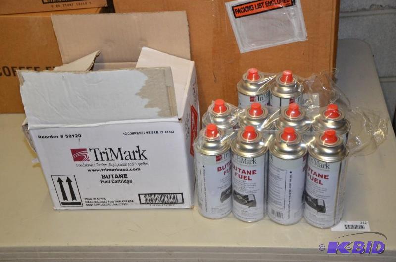 lot 246 image: Tri Mark Butane Fuel Cartridges...
