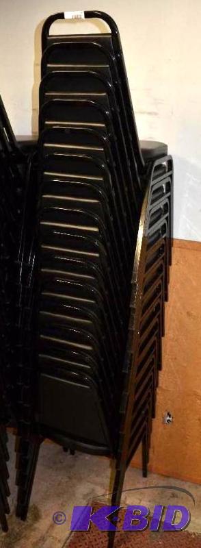 lot 262 image: 15 black chairs 35&quotx15&quot14 12"...