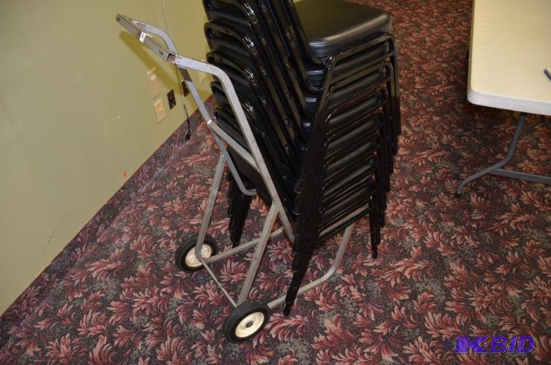 lot 267 image: Rolling chair cart 147&quotx25&quotx15"...